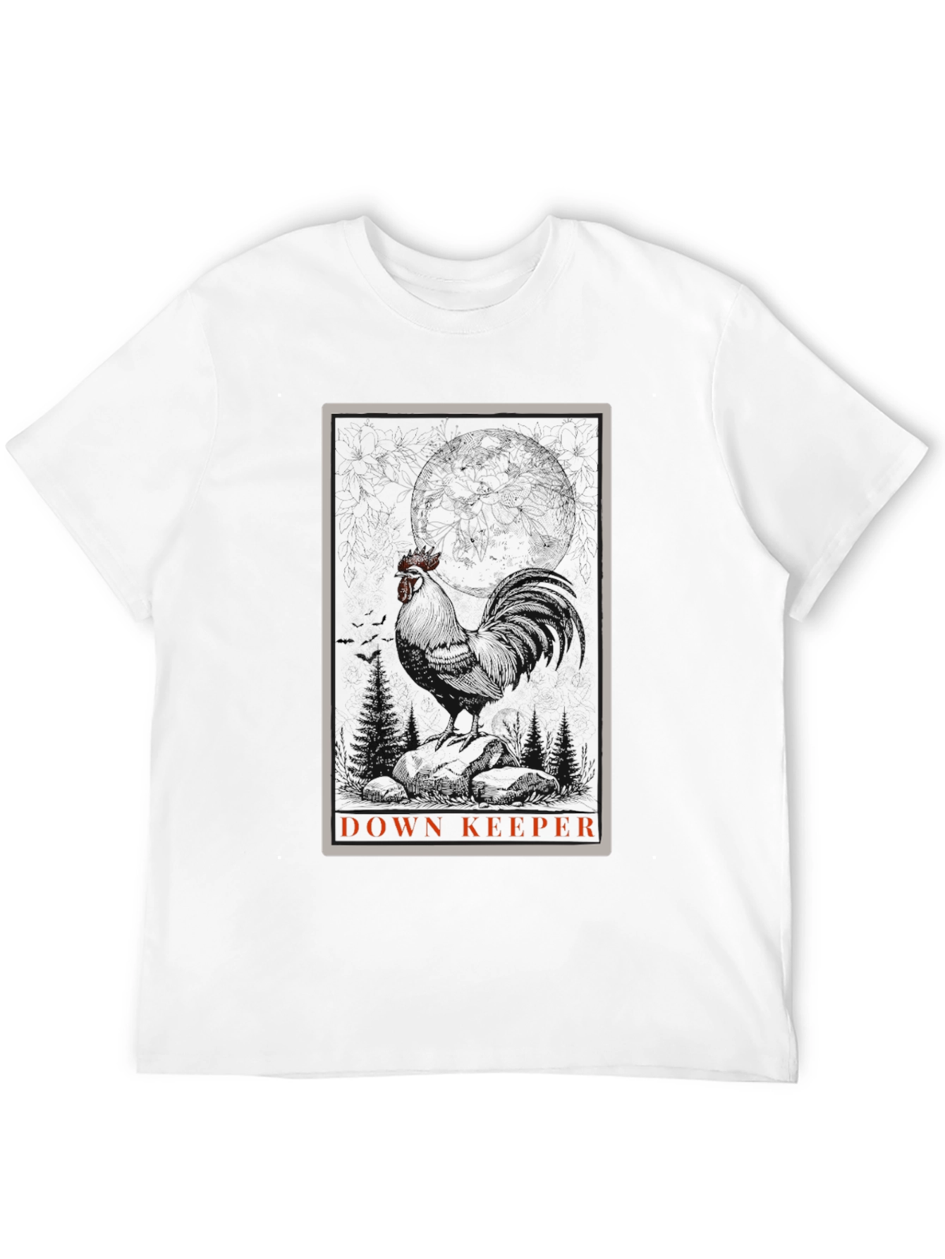 Down Keeper Graphic Tee - Black Cotton Blend