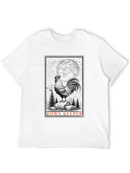 Down Keeper Graphic Tee - Black Cotton Blend