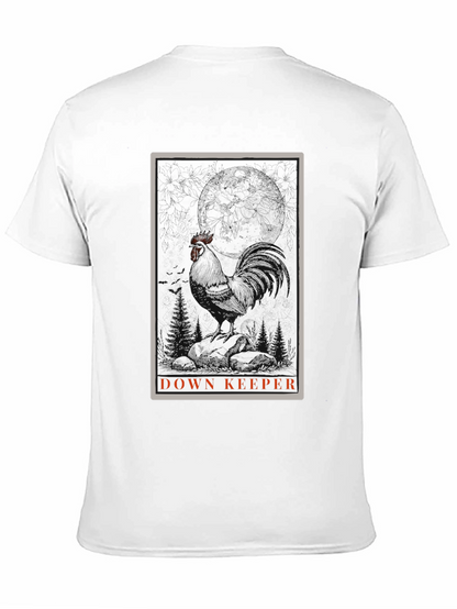 Down Keeper Graphic Tee - Black Cotton Blend