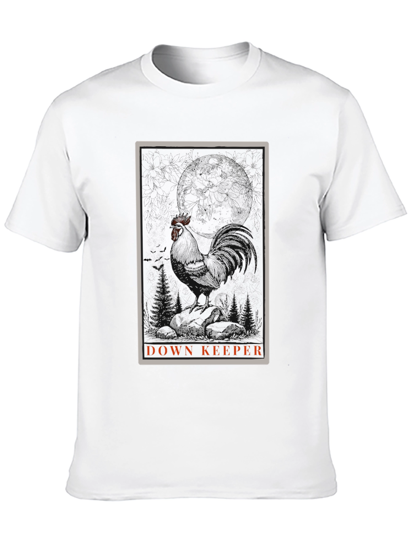 Down Keeper Graphic Tee - Black Cotton Blend