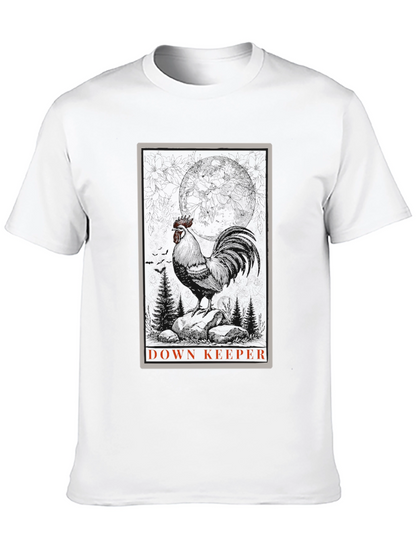 Down Keeper Graphic Tee - Black Cotton Blend