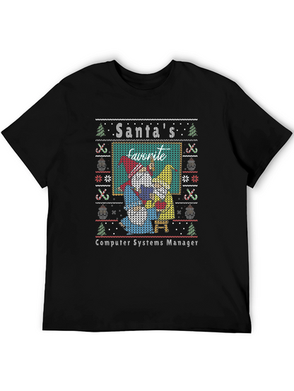 Santas Favorite Computer Systems Manager T-Shirt