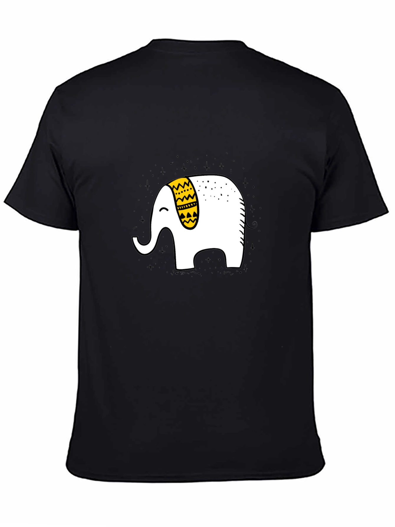 Elephant Graphic T-Shirt - Black Cotton Tee