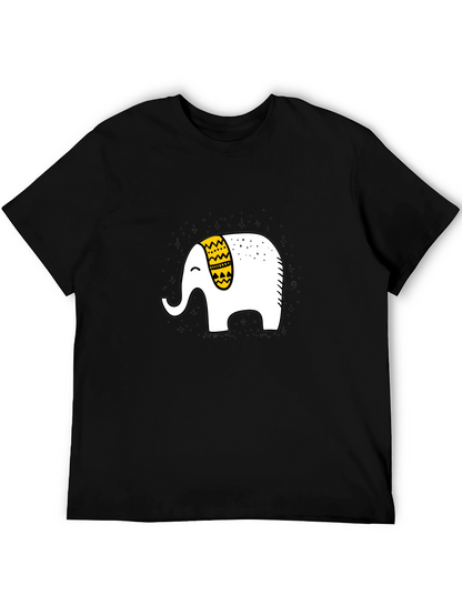 Elephant Graphic T-Shirt - Black Cotton Tee
