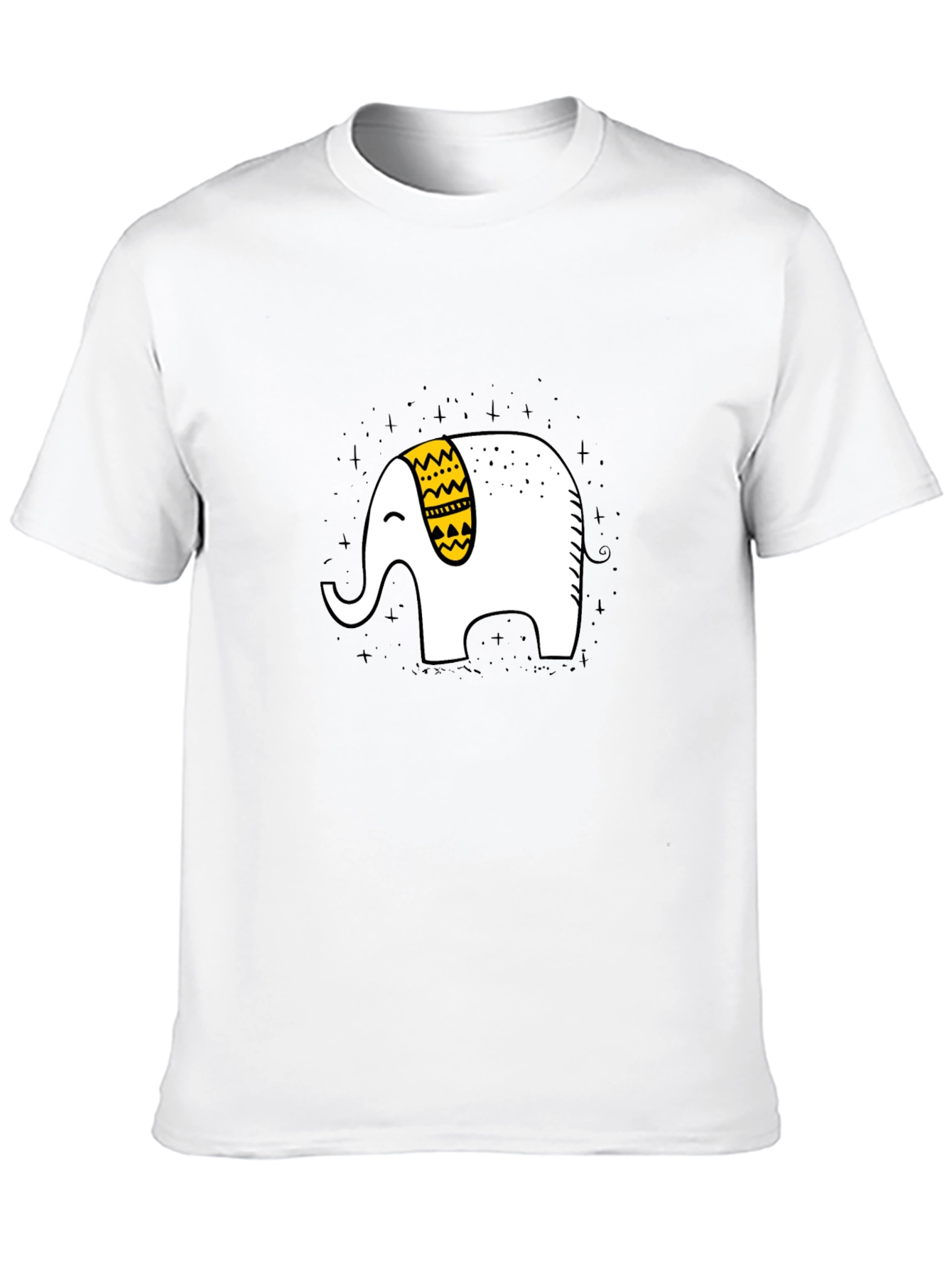 Elephant Graphic T-Shirt - Black Cotton Tee