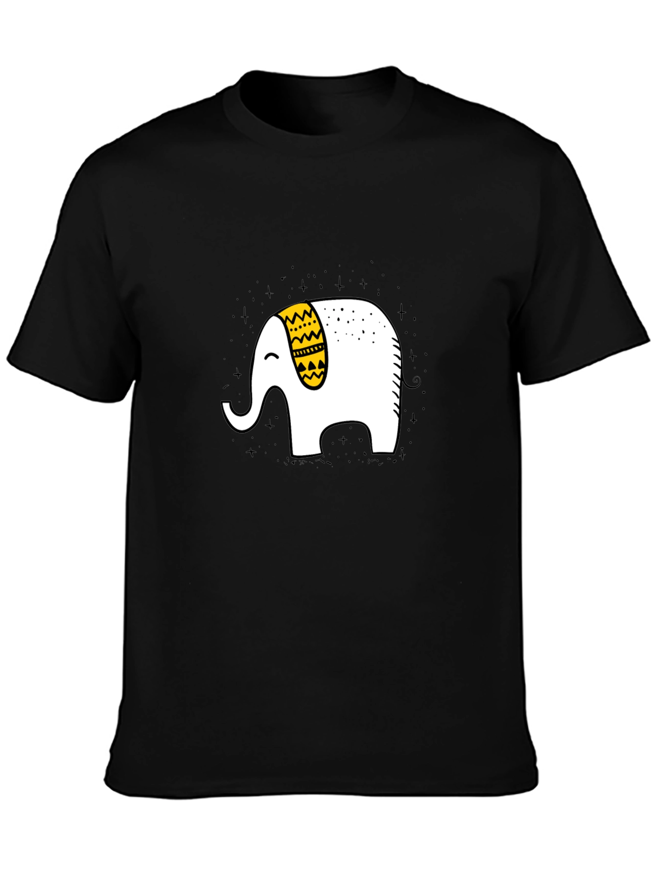 Elephant Graphic T-Shirt - Black Cotton Tee