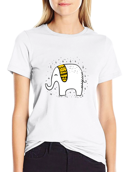 Elephant Graphic T-Shirt - Black Cotton Tee