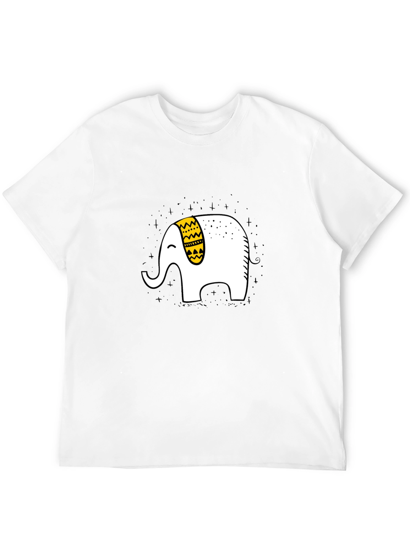 Elephant Graphic T-Shirt - Black Cotton Tee
