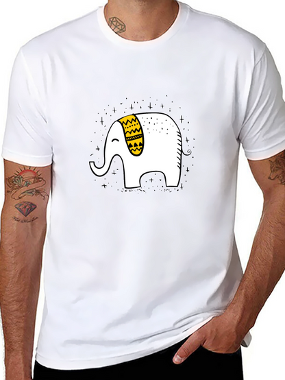 Elephant Graphic T-Shirt - Black Cotton Tee