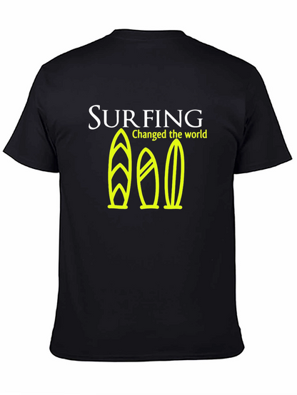 Surfing Changed the World Graphic Tee - Black