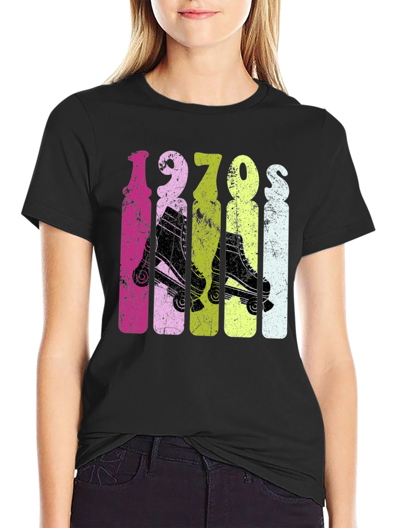 Retro 1970s Roller Skate T-Shirt