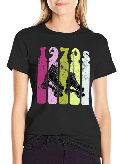 Retro 1970s Roller Skate T-Shirt