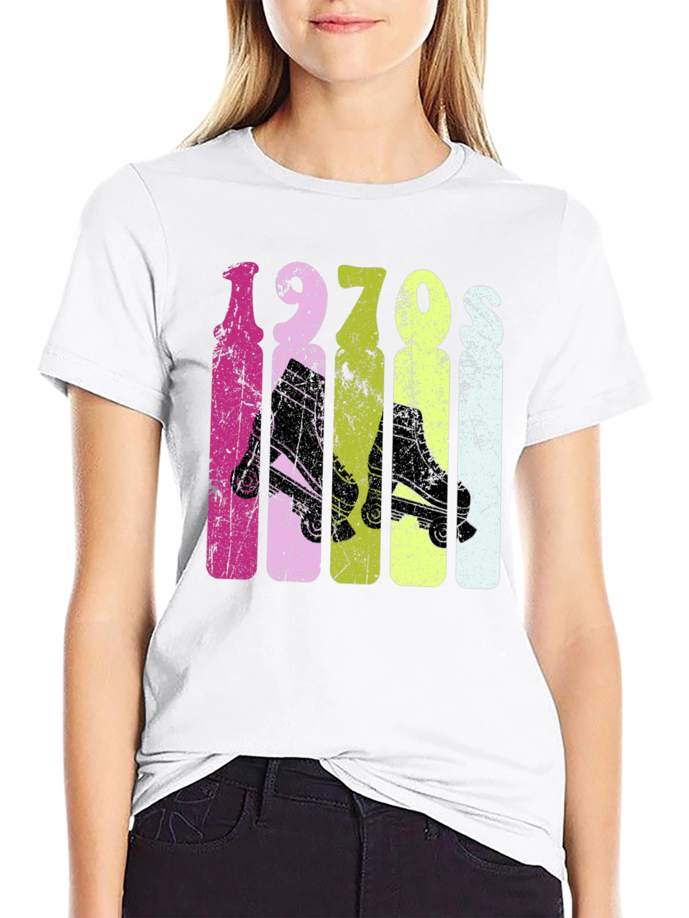 Retro 1970s Roller Skate T-Shirt