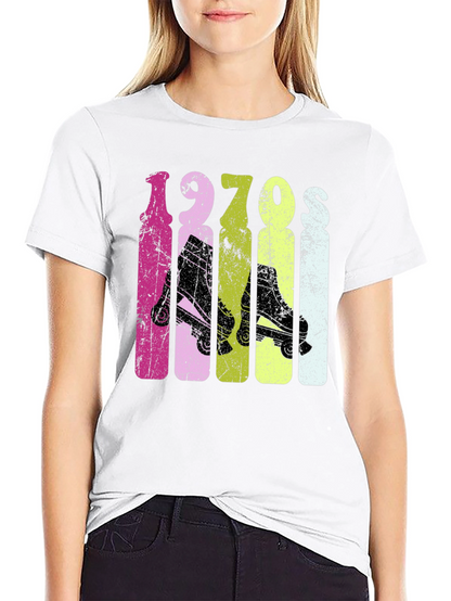 Retro 1970s Roller Skate T-Shirt