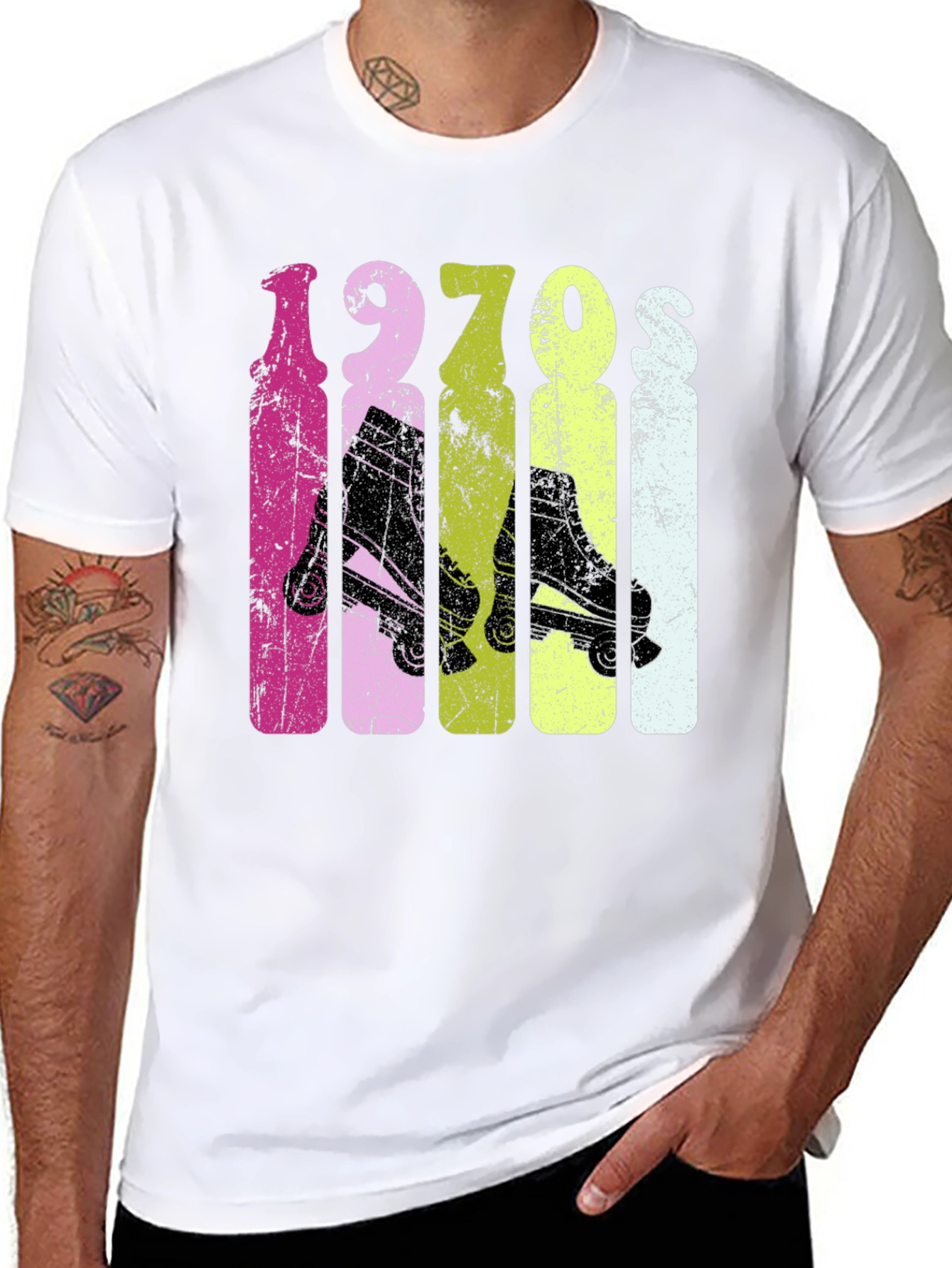 Retro 1970s Roller Skate T-Shirt