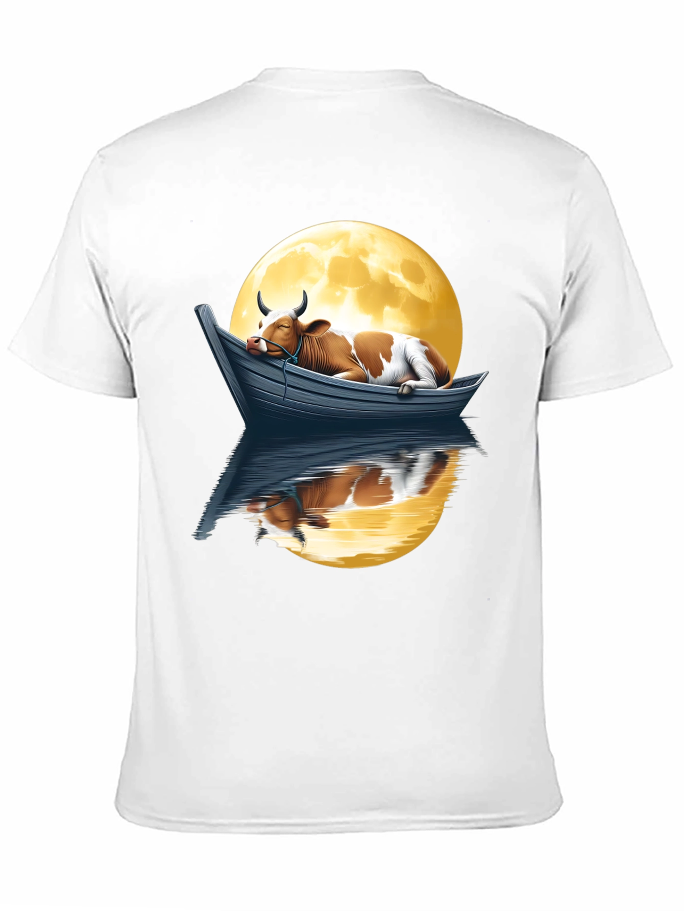 Cow in Boat Moon T-Shirt