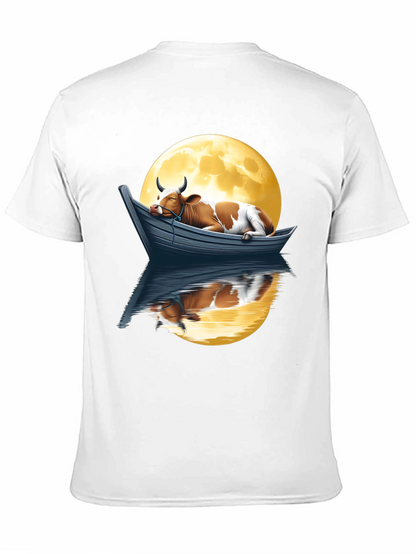 Cow in Boat Moon T-Shirt