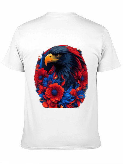 Eagle Floral Graphic Black T-Shirt