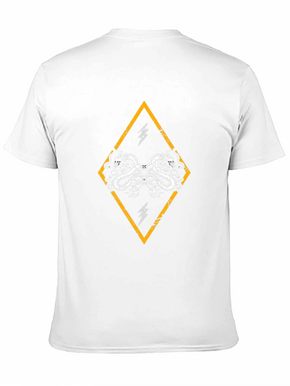 Dragon Diamond Graphic Black T-Shirt