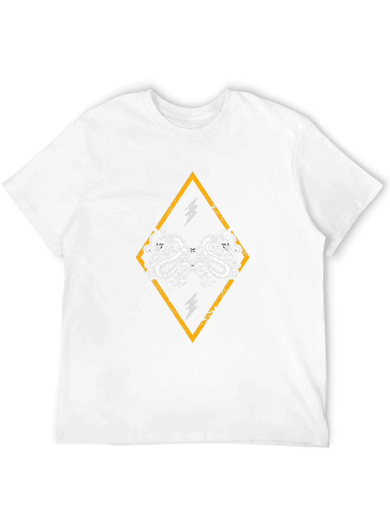 Dragon Diamond Graphic Black T-Shirt