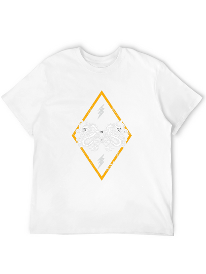 Dragon Diamond Graphic Black T-Shirt