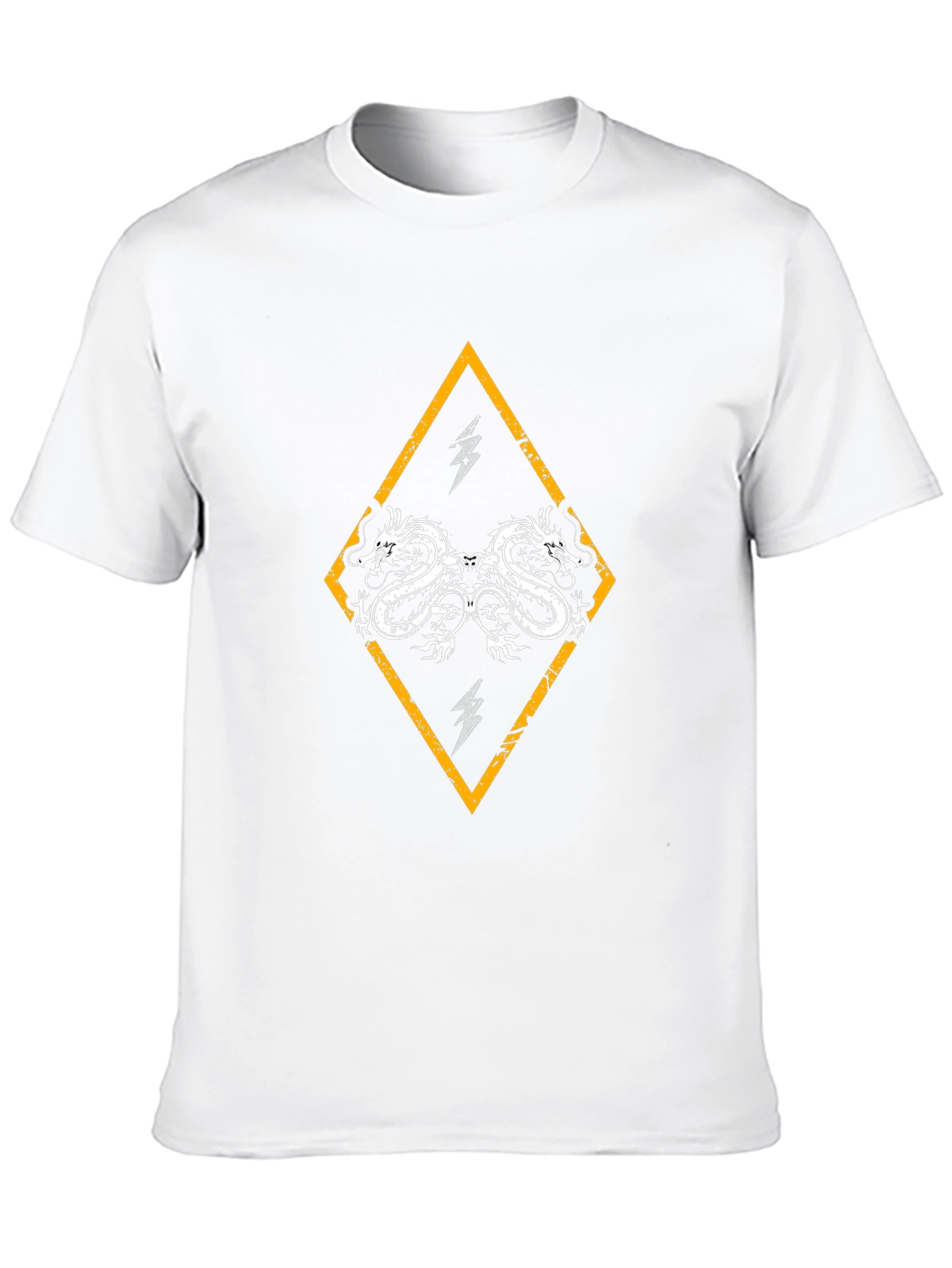 Dragon Diamond Graphic Black T-Shirt