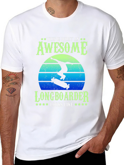 Awesome Longboarder T-Shirt - Unique Graphic Tee