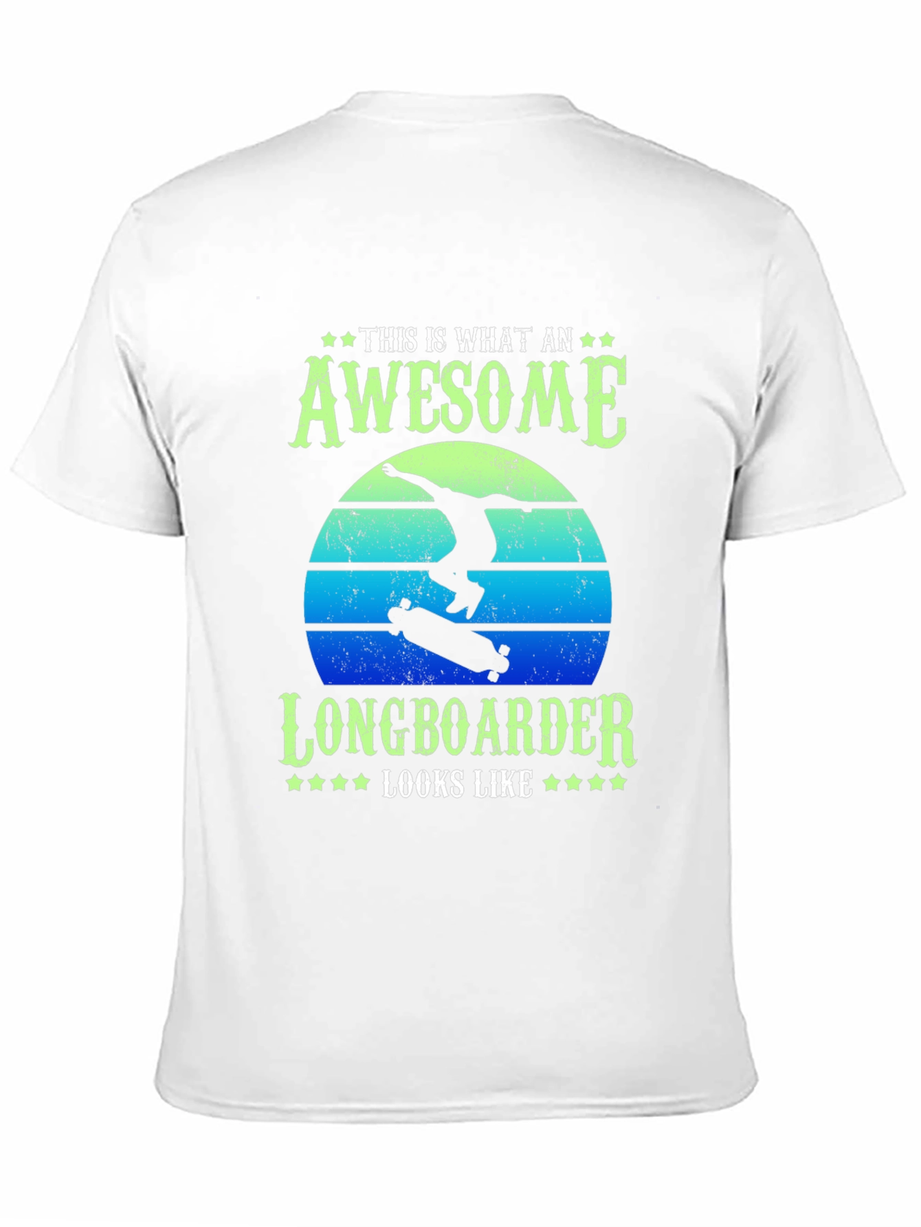 Awesome Longboarder T-Shirt - Unique Graphic Tee