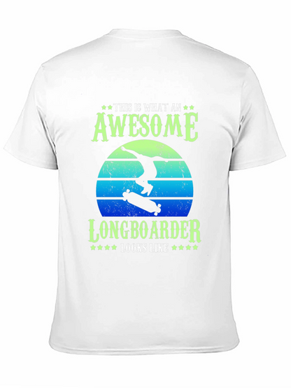 Awesome Longboarder T-Shirt - Unique Graphic Tee