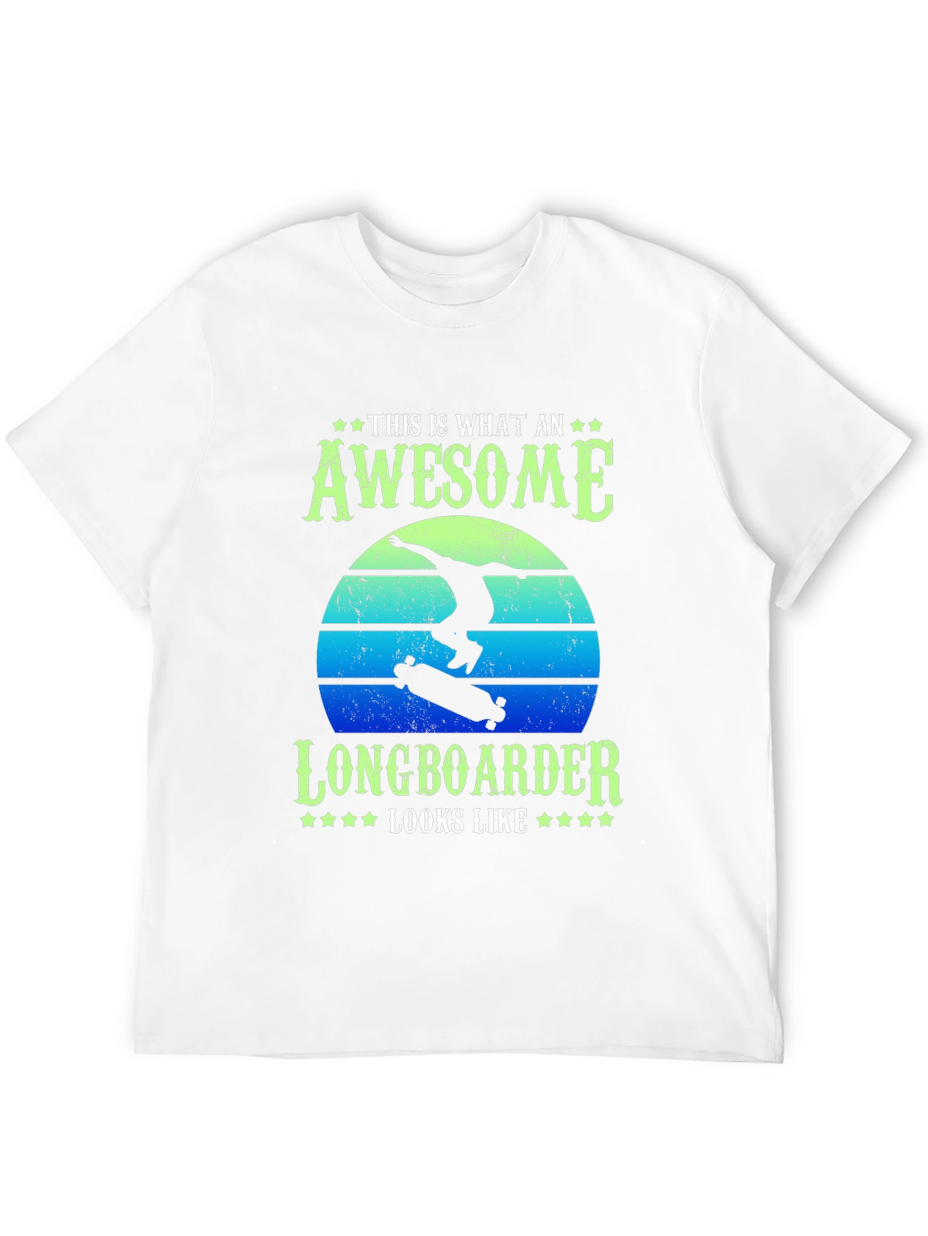 Awesome Longboarder T-Shirt - Unique Graphic Tee