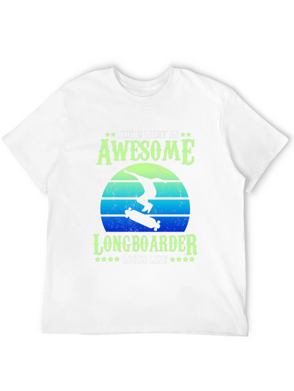 Awesome Longboarder T-Shirt - Unique Graphic Tee