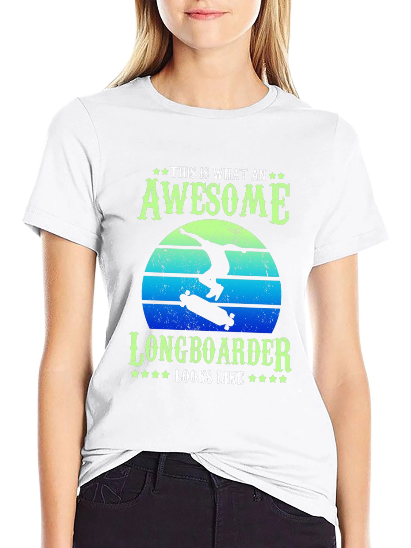 Awesome Longboarder T-Shirt - Unique Graphic Tee