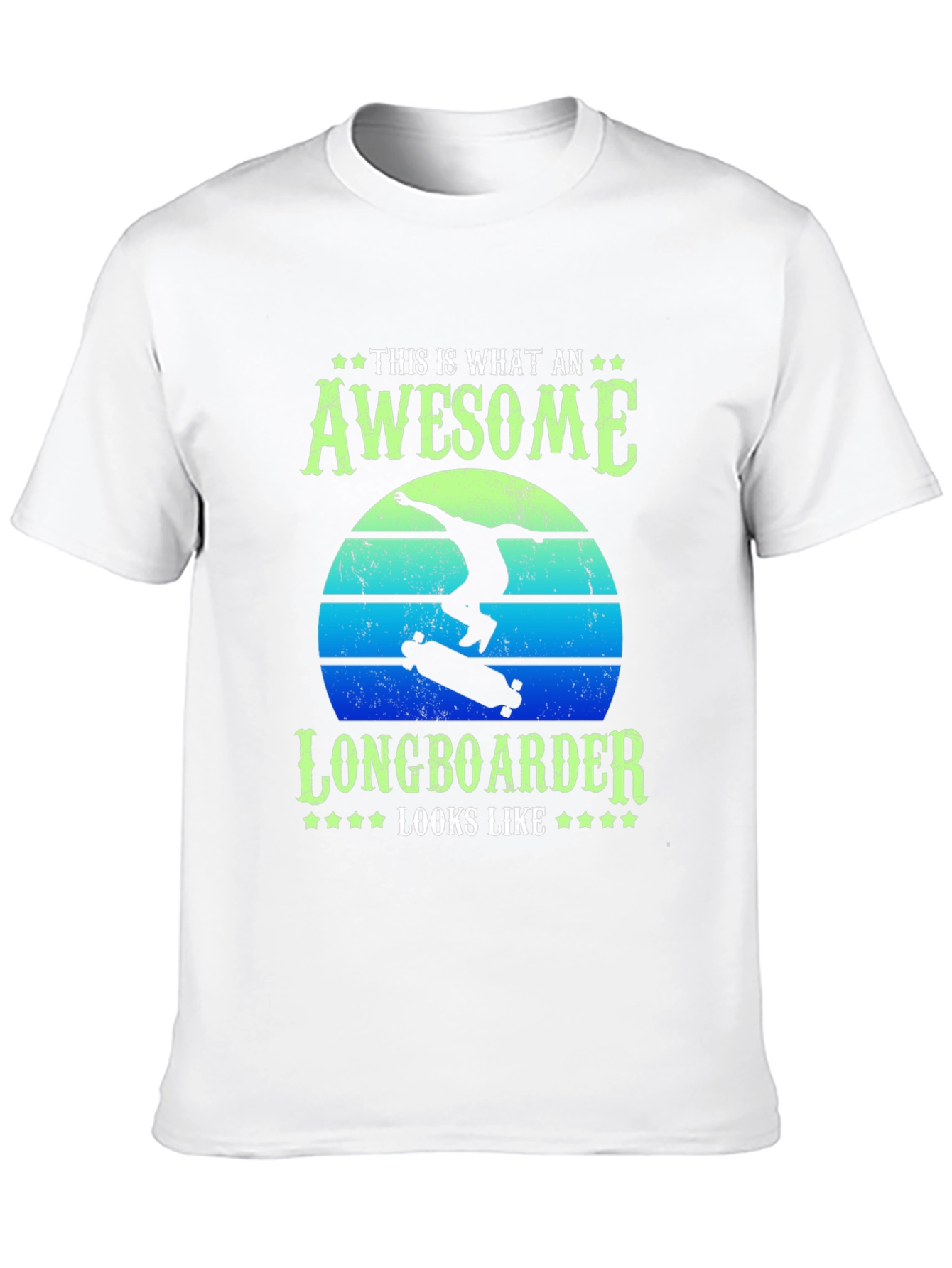 Awesome Longboarder T-Shirt - Unique Graphic Tee
