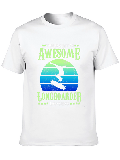 Awesome Longboarder T-Shirt - Unique Graphic Tee