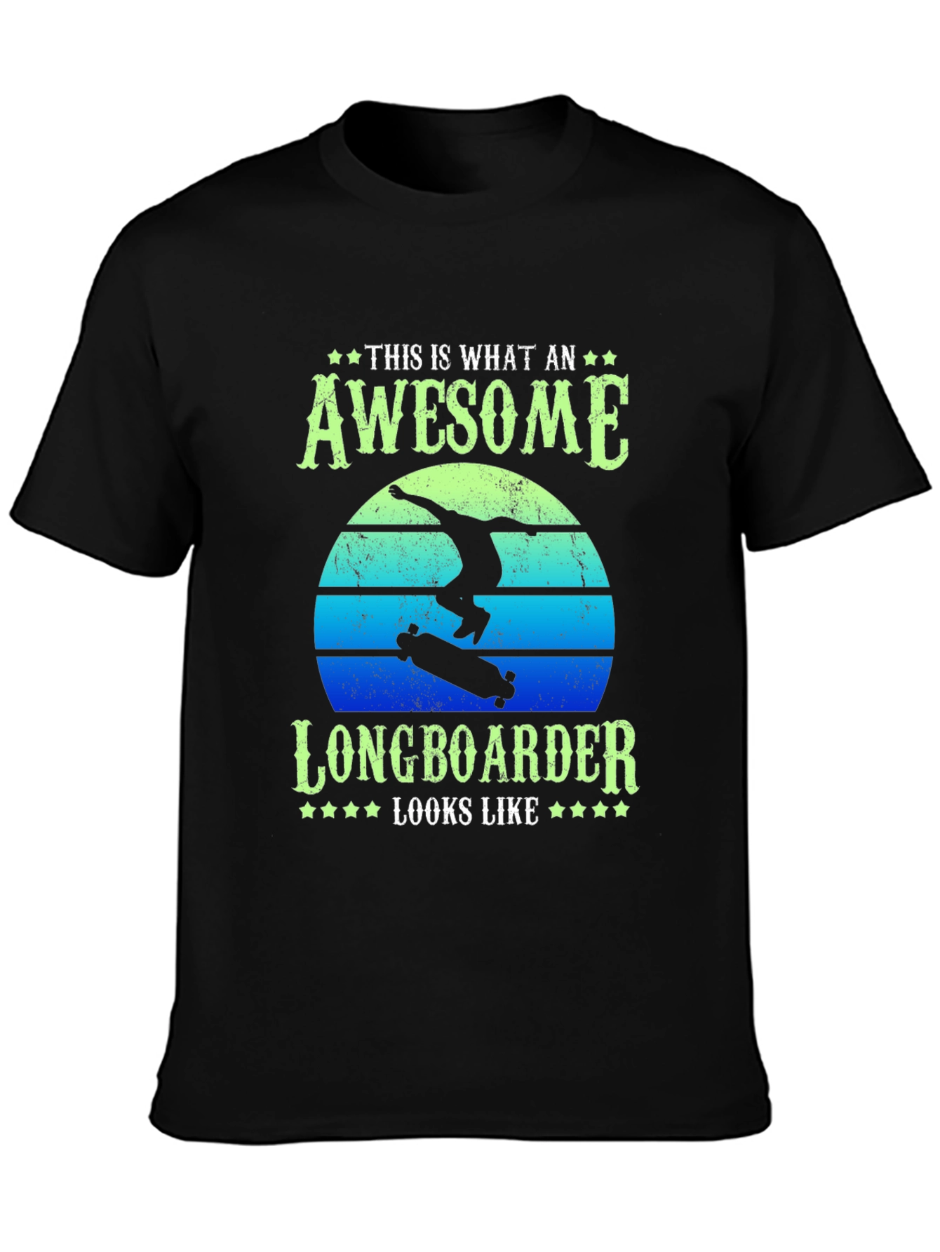 Awesome Longboarder T-Shirt - Unique Graphic Tee