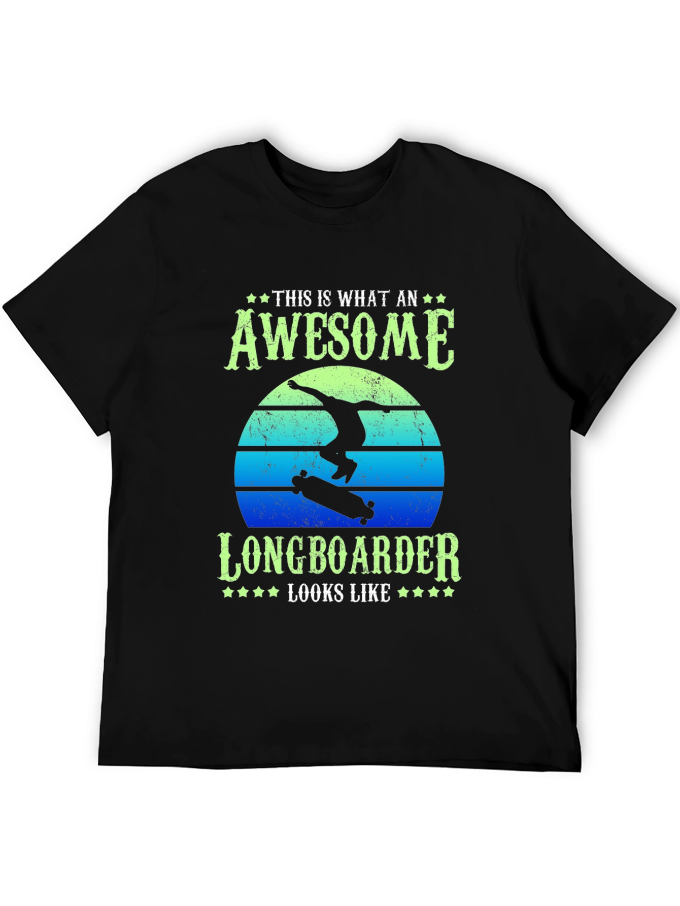 Awesome Longboarder T-Shirt - Unique Graphic Tee