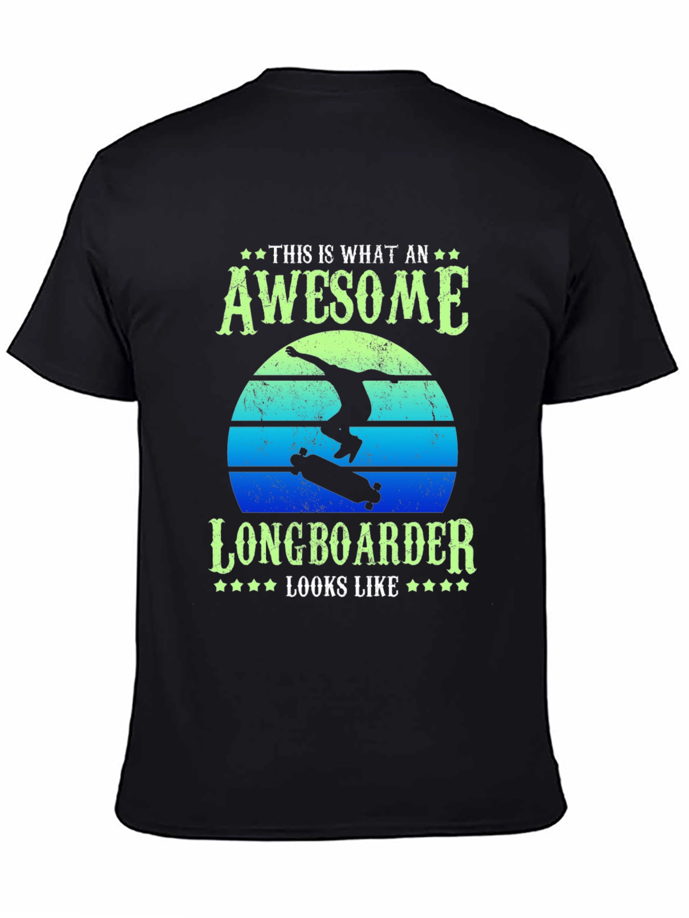Awesome Longboarder T-Shirt - Unique Graphic Tee
