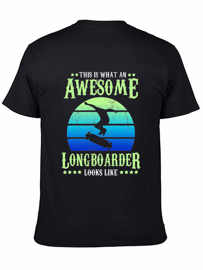 Awesome Longboarder T-Shirt - Unique Graphic Tee