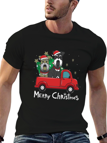 Christmas Schnauzer Truck Tee