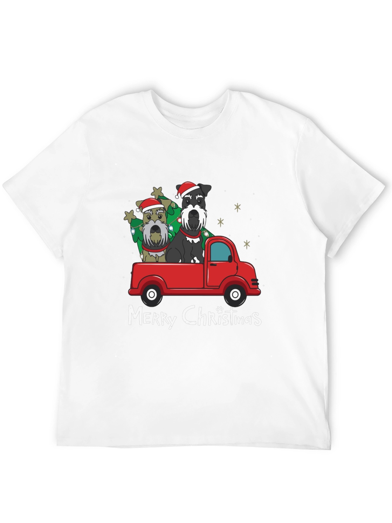 Christmas Schnauzer Truck Tee