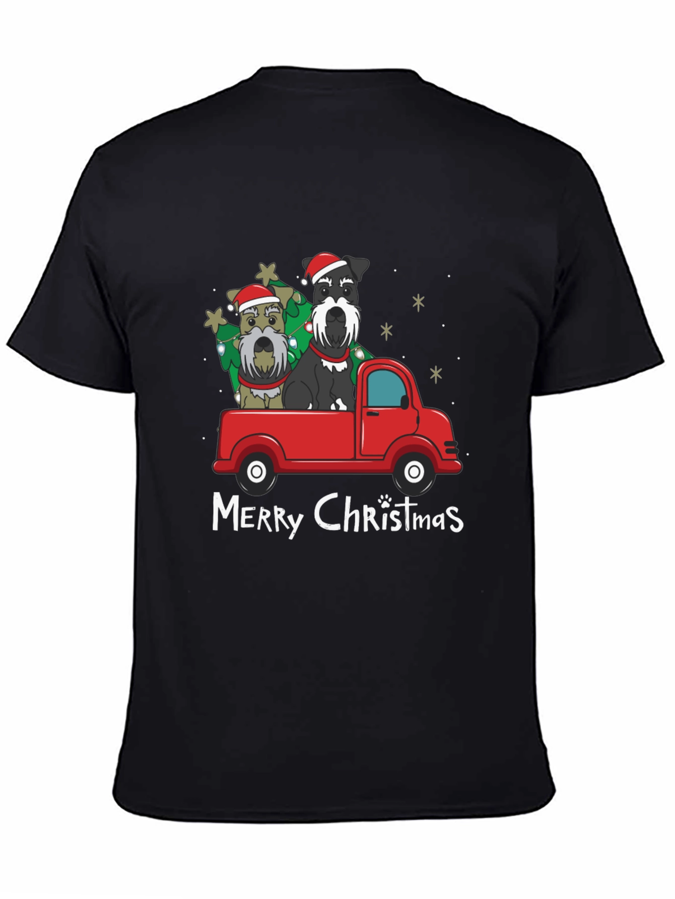 Christmas Schnauzer Truck Tee