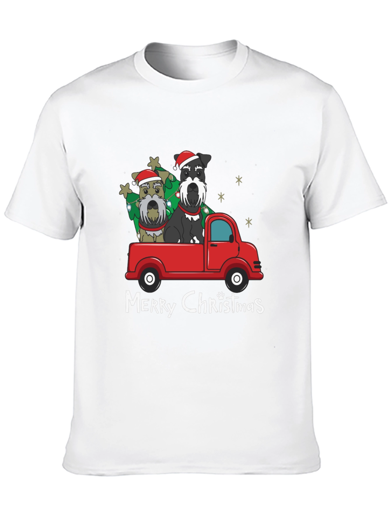Christmas Schnauzer Truck Tee