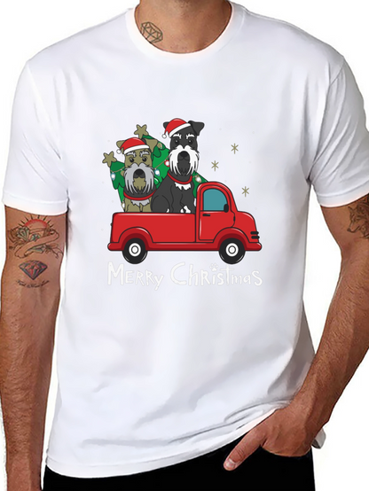 Christmas Schnauzer Truck Tee