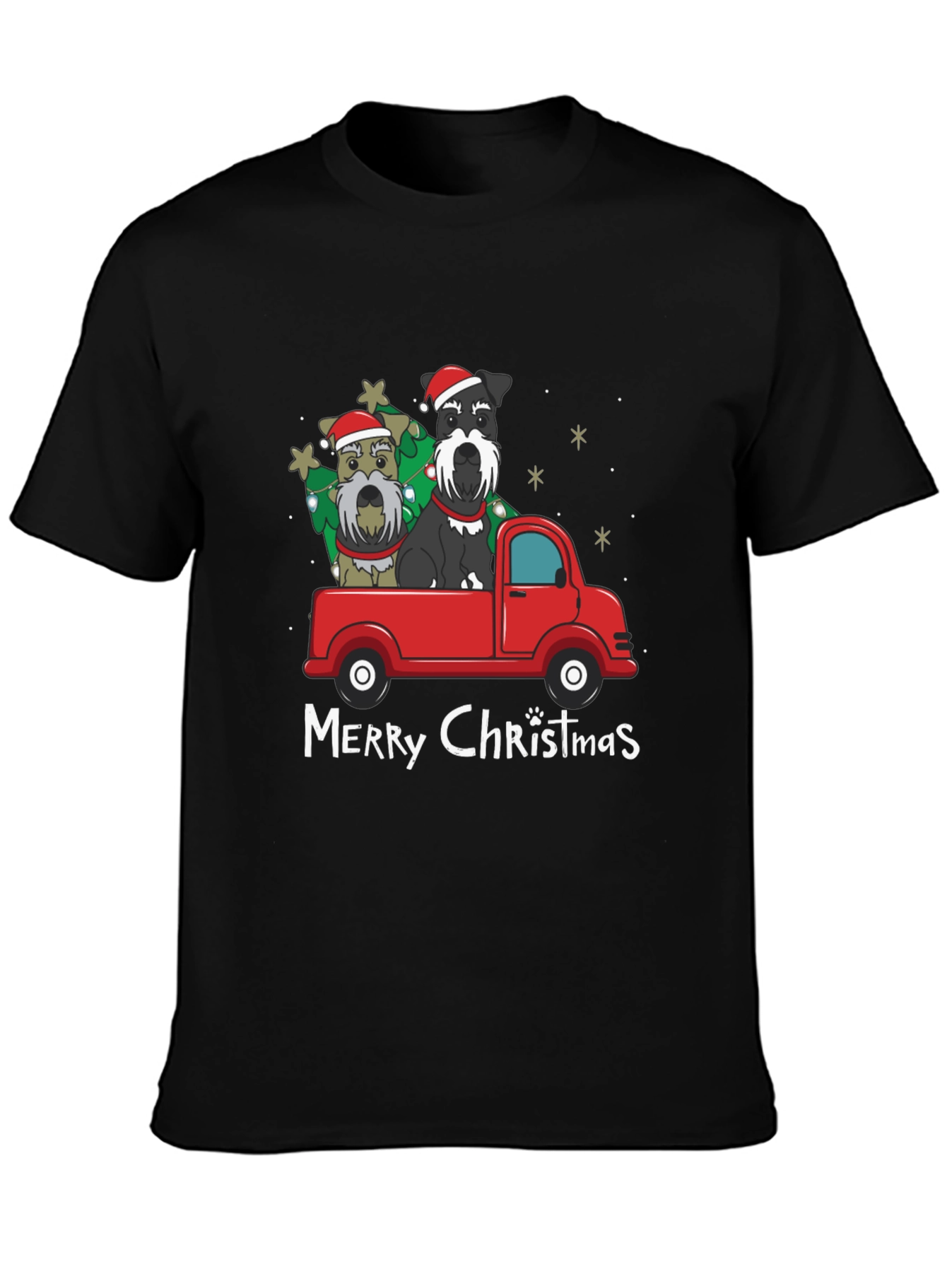 Christmas Schnauzer Truck Tee
