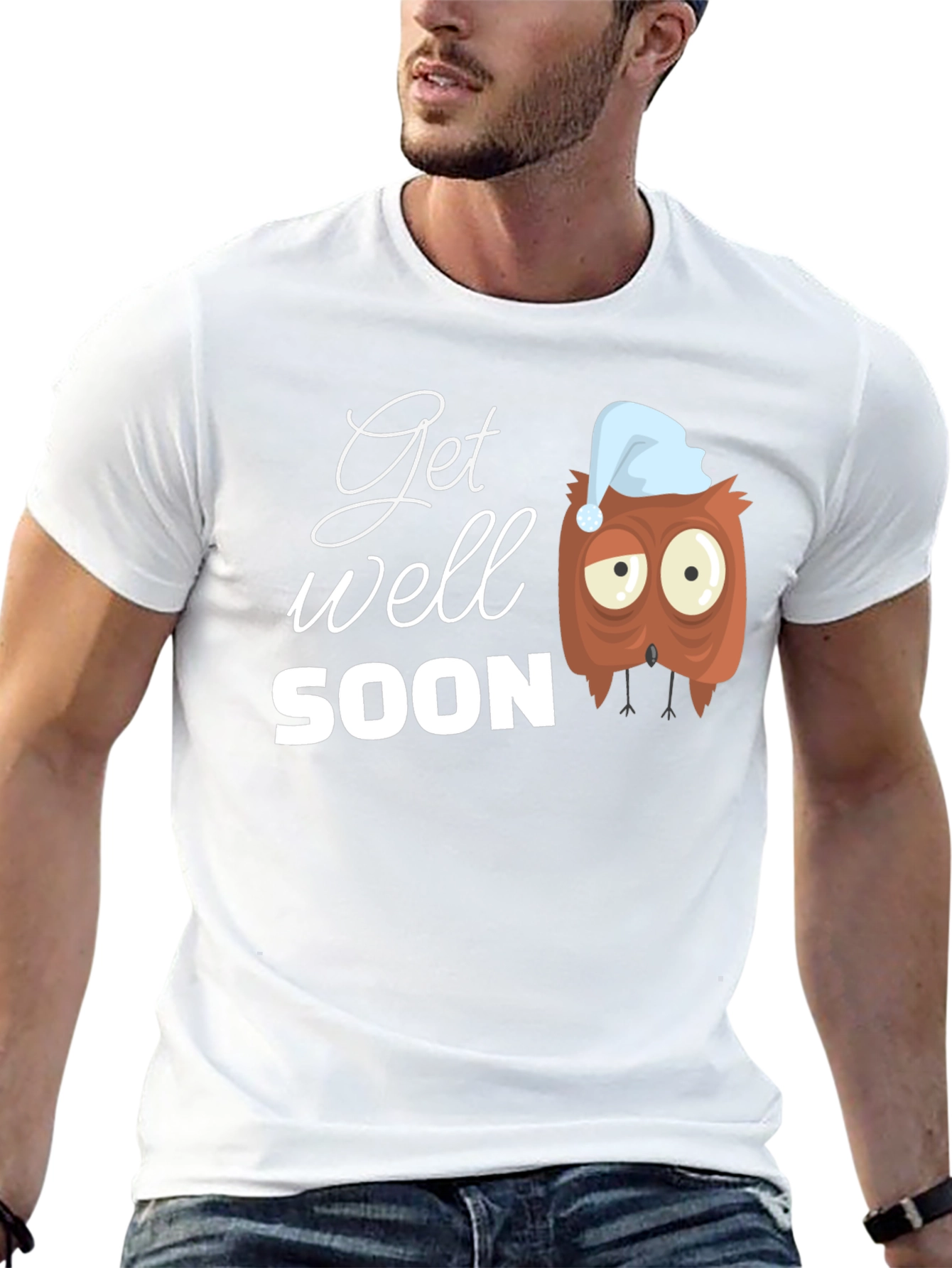 Get Well Soon Owl Graphic T-Shirt