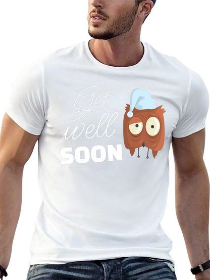 Get Well Soon Owl Graphic T-Shirt