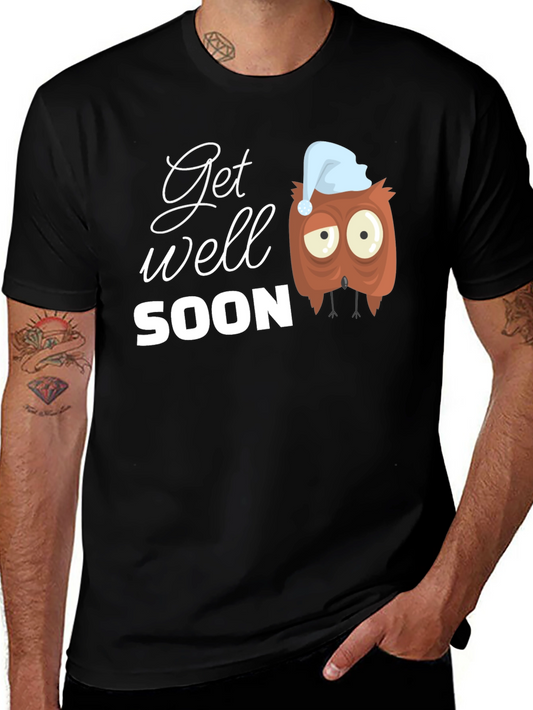 Get Well Soon Owl Graphic T-Shirt
