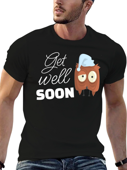 Get Well Soon Owl Graphic T-Shirt