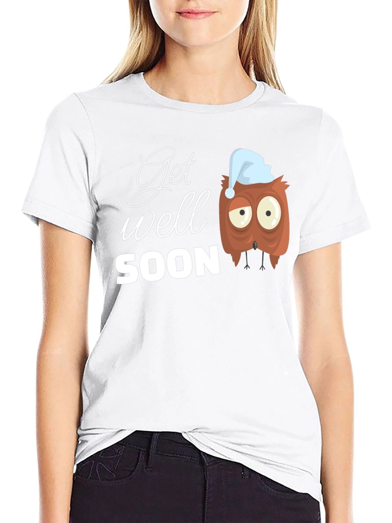 Get Well Soon Owl Graphic T-Shirt