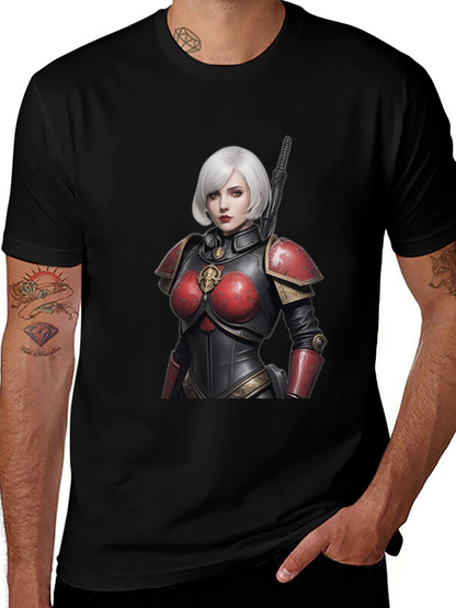 Sci-Fi Warrior Woman Graphic Tee - Black